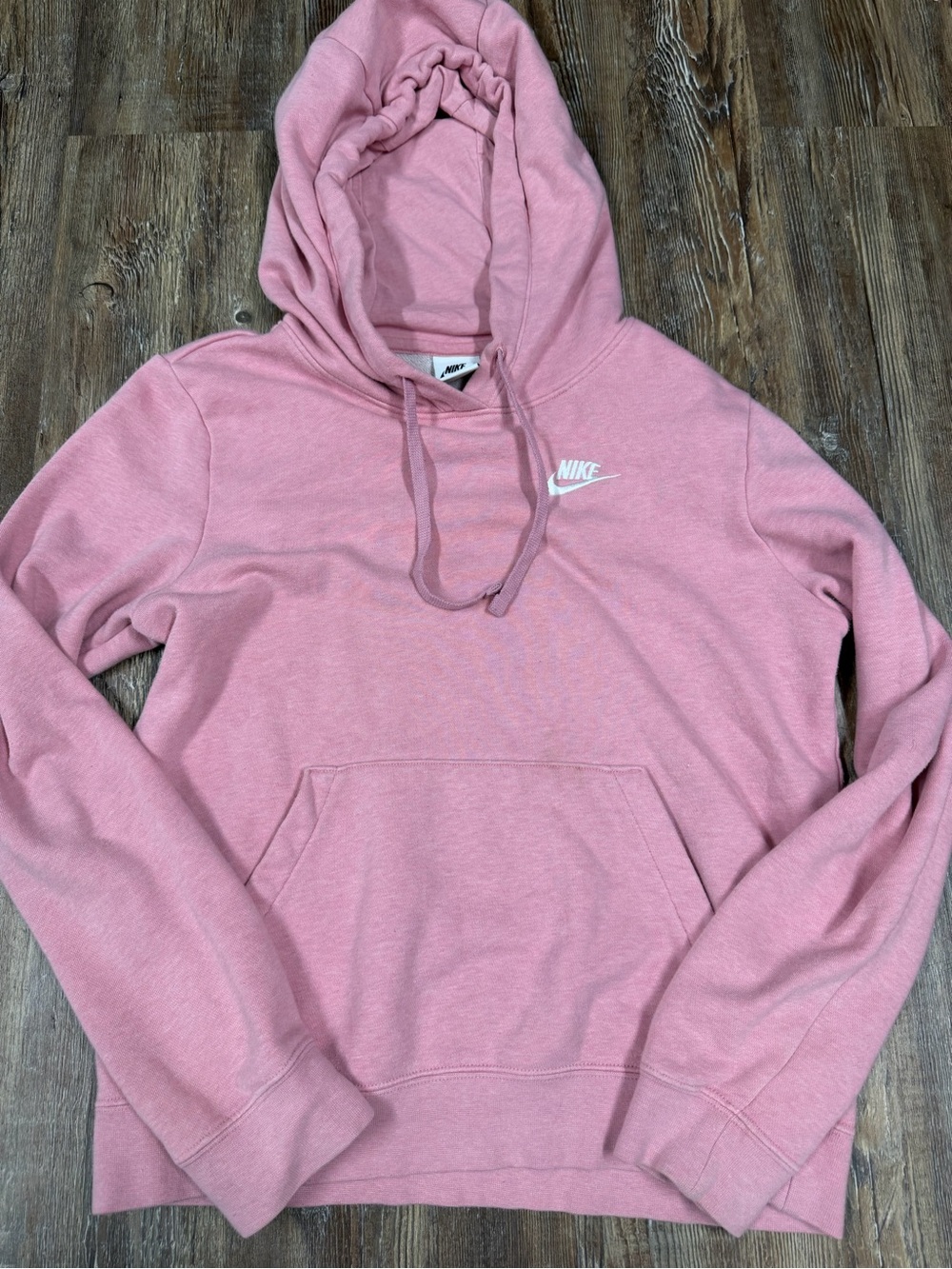 Baby Pink Nike hoodie in XS